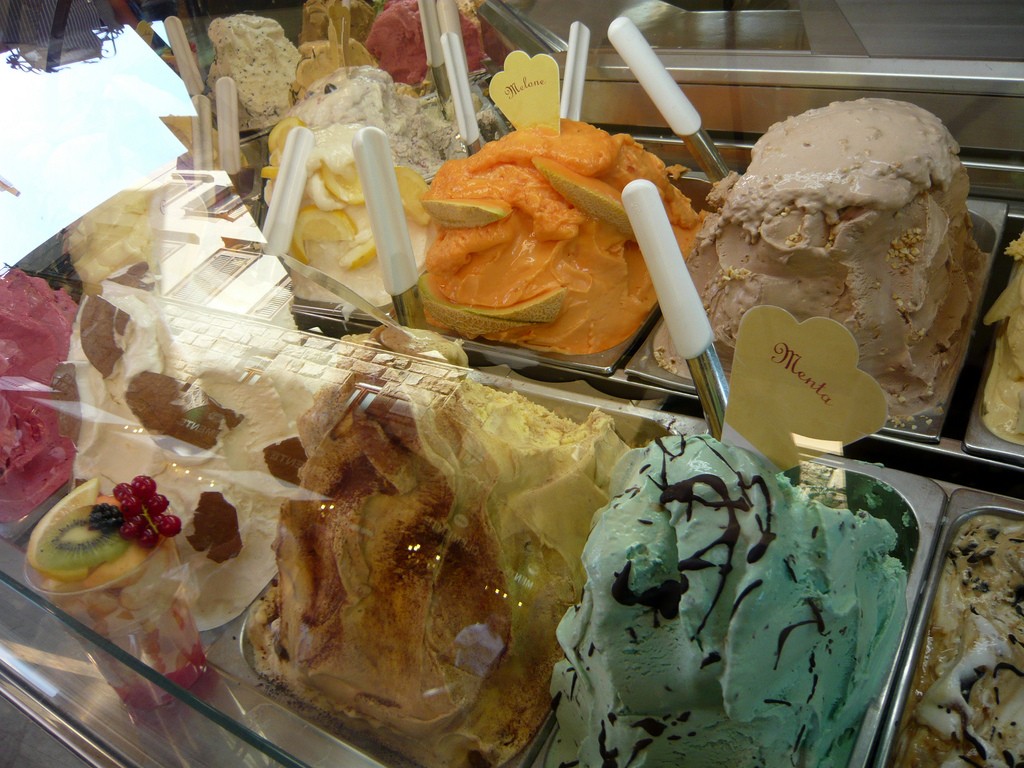 Gelato in the best cities to visit in Italy